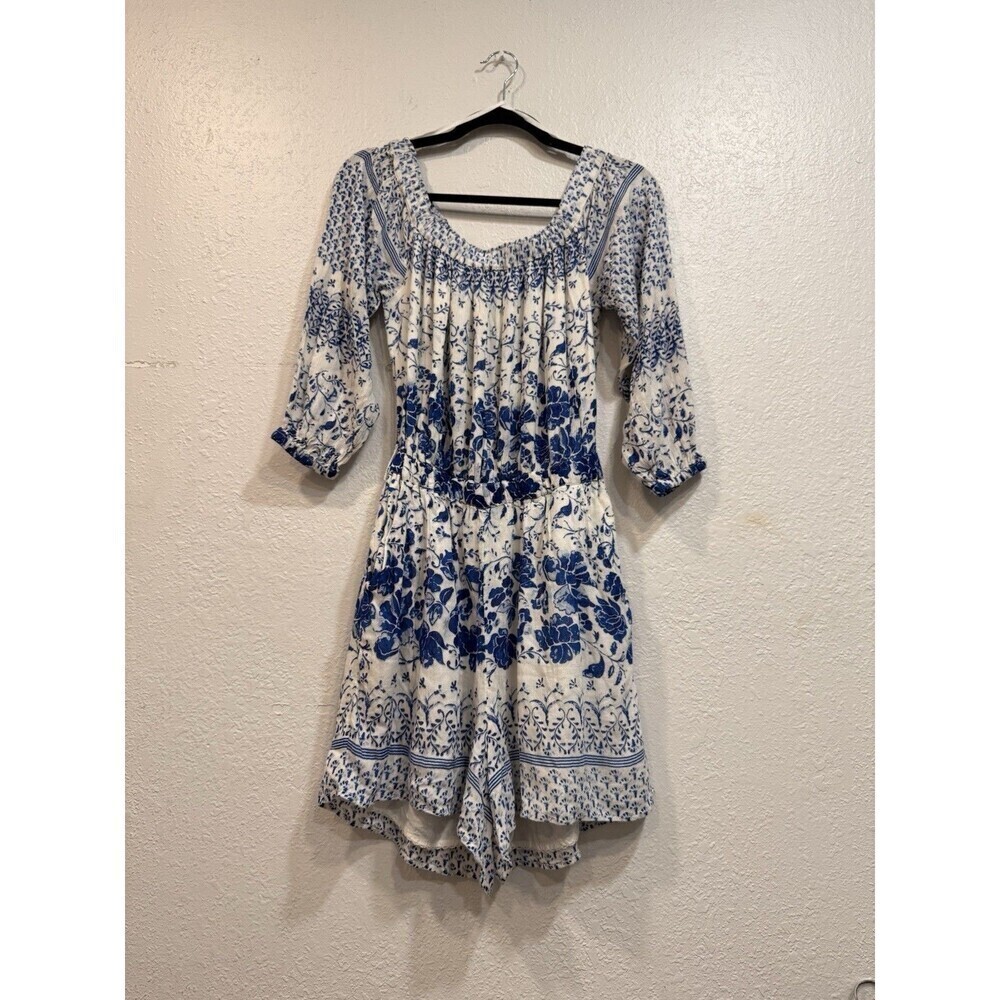 Anthropologie Clemente Romper Off Shoulder Jumpsuit Sz Xs Missing Belt